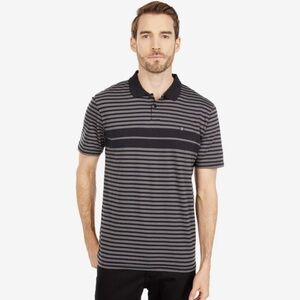 🏷️ 4/$25 Brixton Shield Stripe Short Sleeve Polo X Knit Shirt, Size M